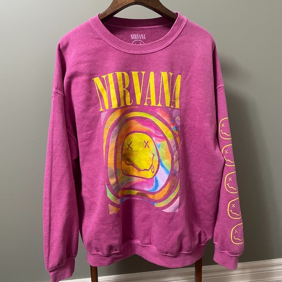 Urban Outfitters Tops - Nirvana smiley face oversized sweater
